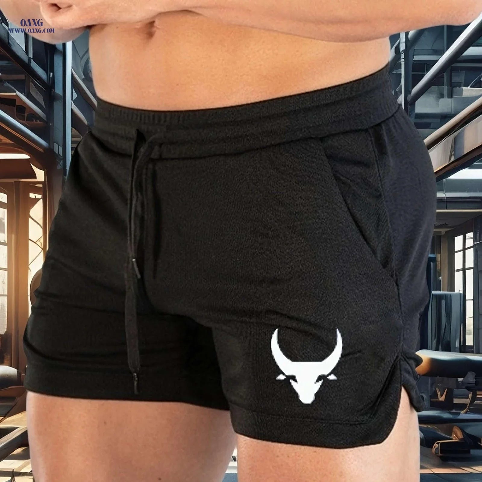 Men's Athletic Performance Gym Shorts - Breathable, Slim Fit, Maroon