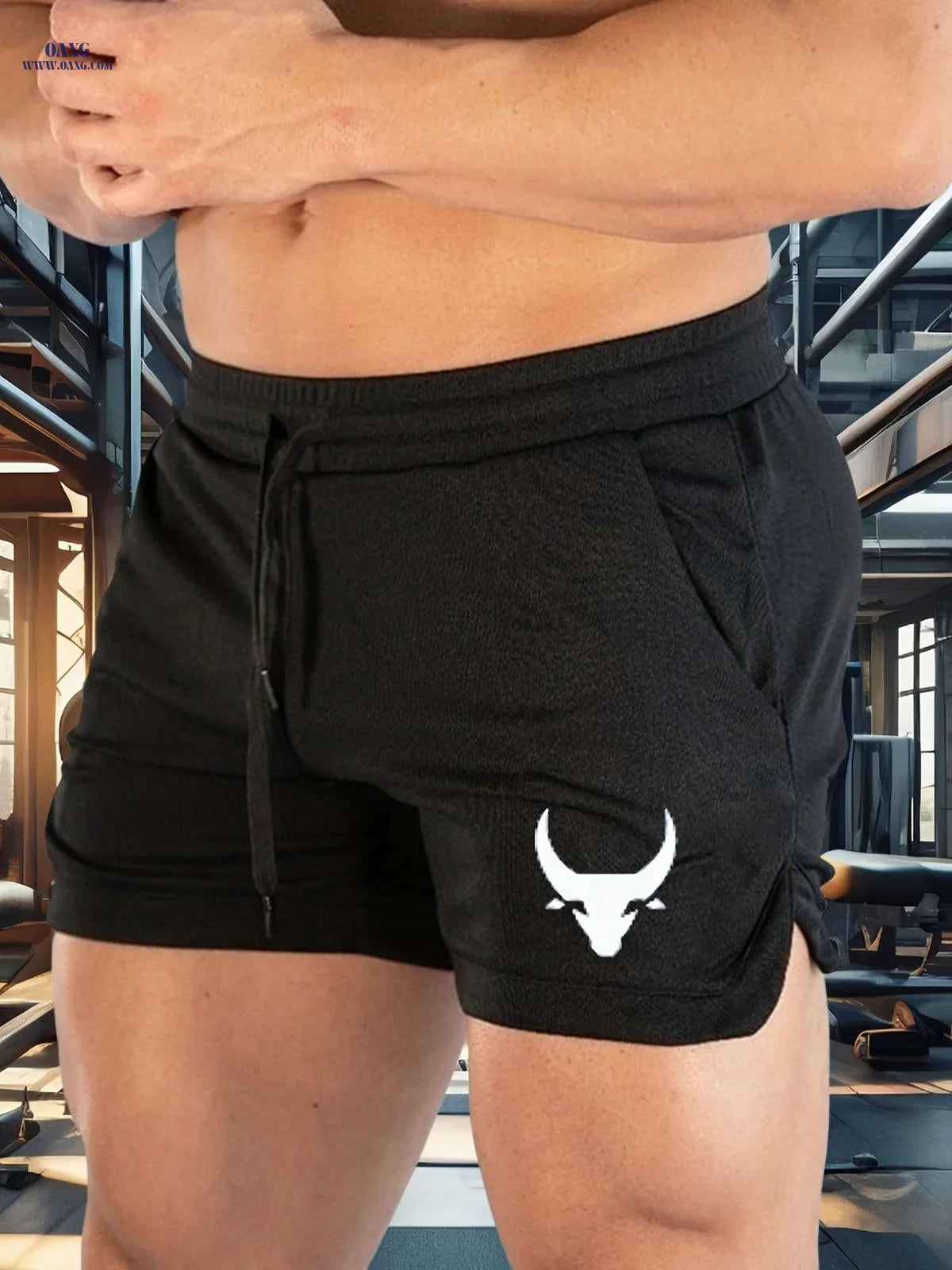 Men's Athletic Performance Gym Shorts - Breathable, Slim Fit, Maroon