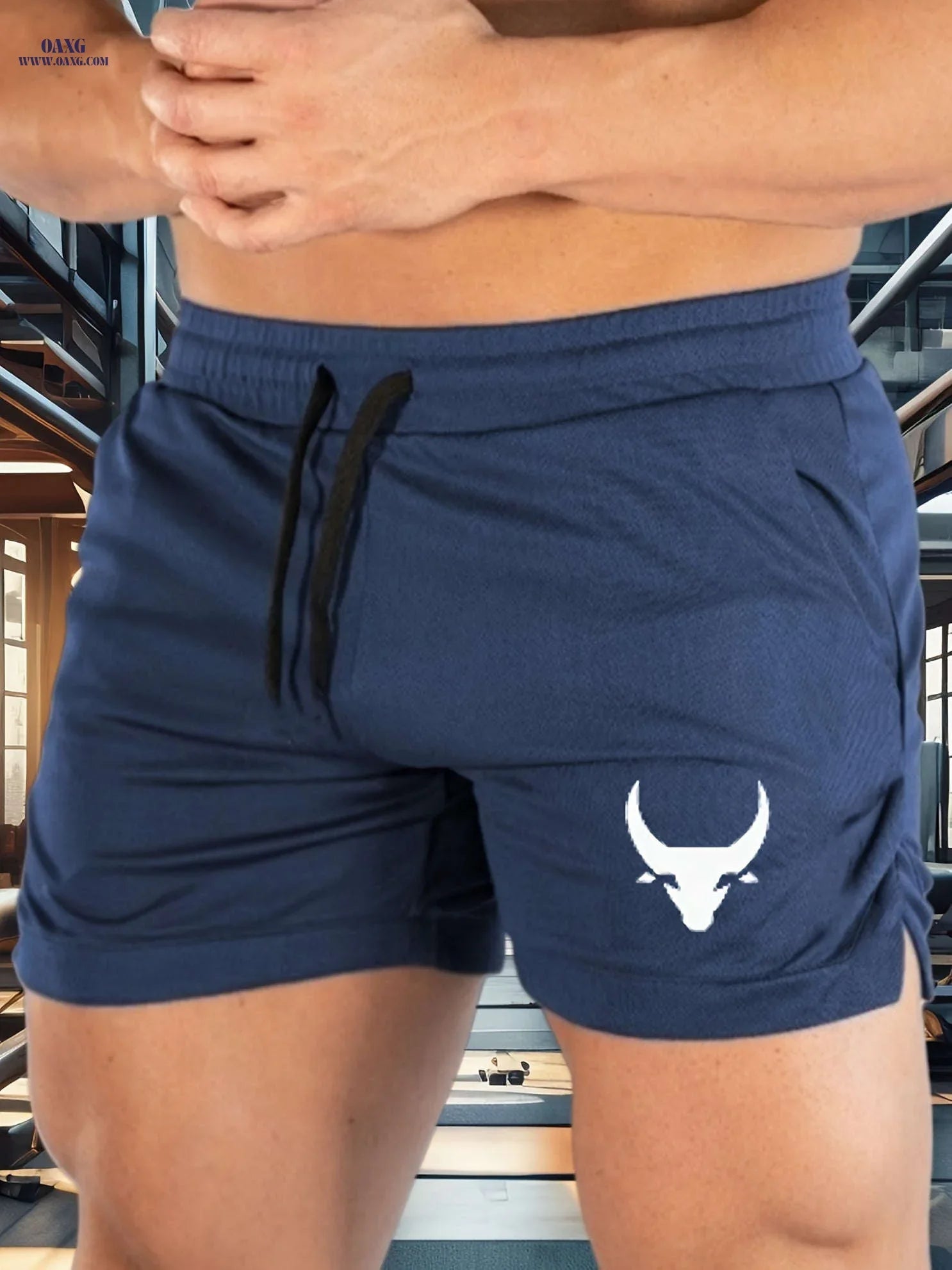 Men's Athletic Performance Gym Shorts - Breathable, Slim Fit, Maroon