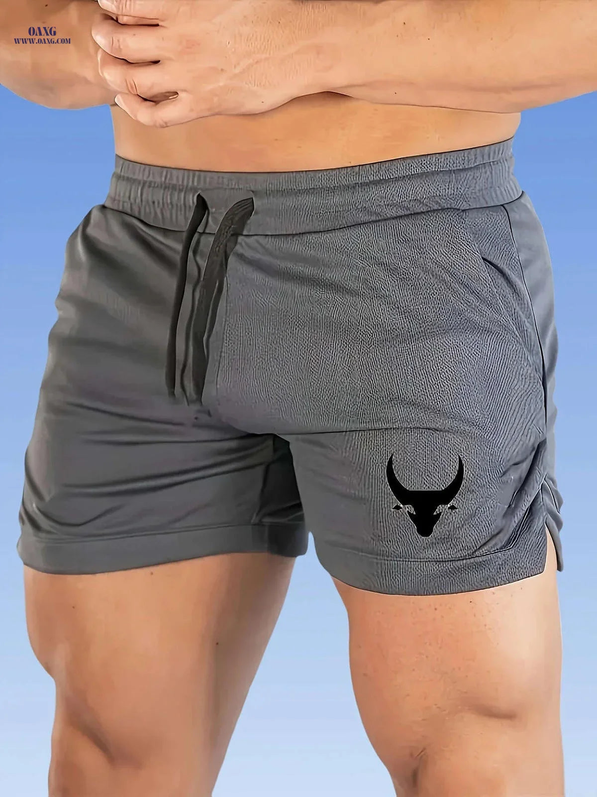 Men's Athletic Performance Gym Shorts - Breathable, Slim Fit, Maroon