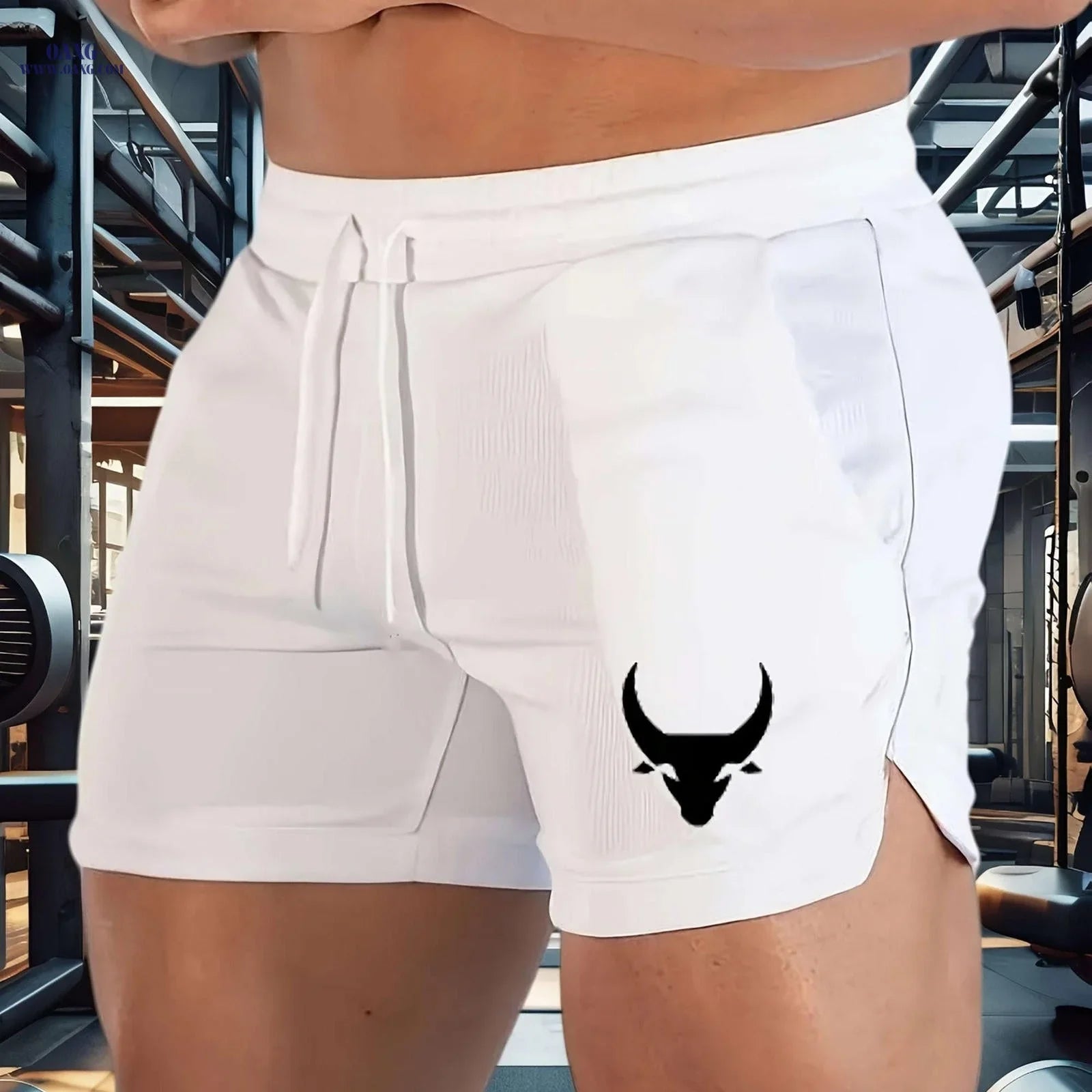 Men's Athletic Performance Gym Shorts - Breathable, Slim Fit, Maroon