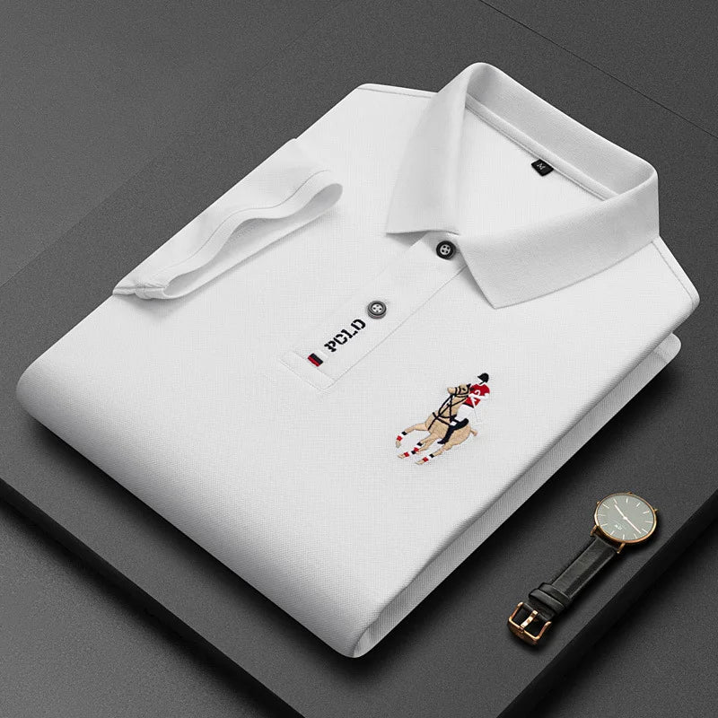 Men's Business Short Sleeve T-shirt New Men's POLO Shirt Men's Casual Business Golf T-Shirt