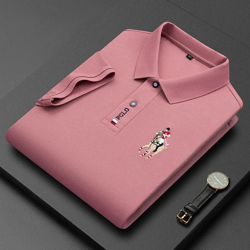 Men's Business Short Sleeve T-shirt New Men's POLO Shirt Men's Casual Business Golf T-Shirt