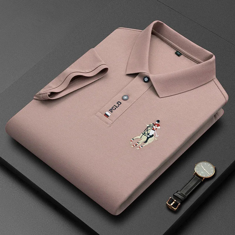 Men's Business Short Sleeve T-shirt New Men's POLO Shirt Men's Casual Business Golf T-Shirt