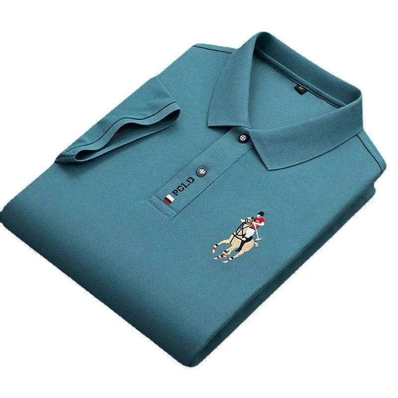 Men's Business Short Sleeve T-shirt New Men's POLO Shirt Men's Casual Business Golf T-Shirt