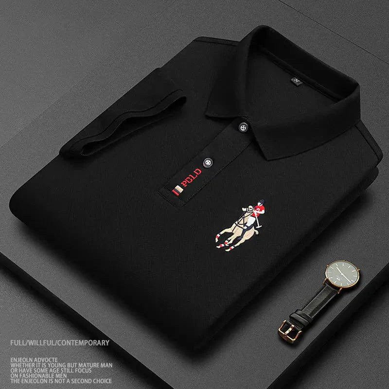 Men's Business Short Sleeve T-shirt New Men's POLO Shirt Men's Casual Business Golf T-Shirt