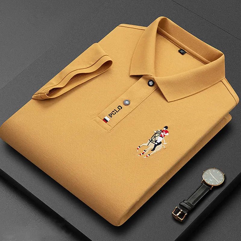 Men's Business Short Sleeve T-shirt New Men's POLO Shirt Men's Casual Business Golf T-Shirt