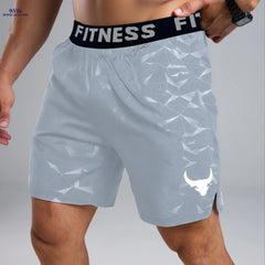 Men's Summer Casual Shorts - "Bull" Print with Pocket, Regular Fit