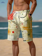 Mens Vibrant Plaid Drawstring Shorts - Breathable Summer Comfort
