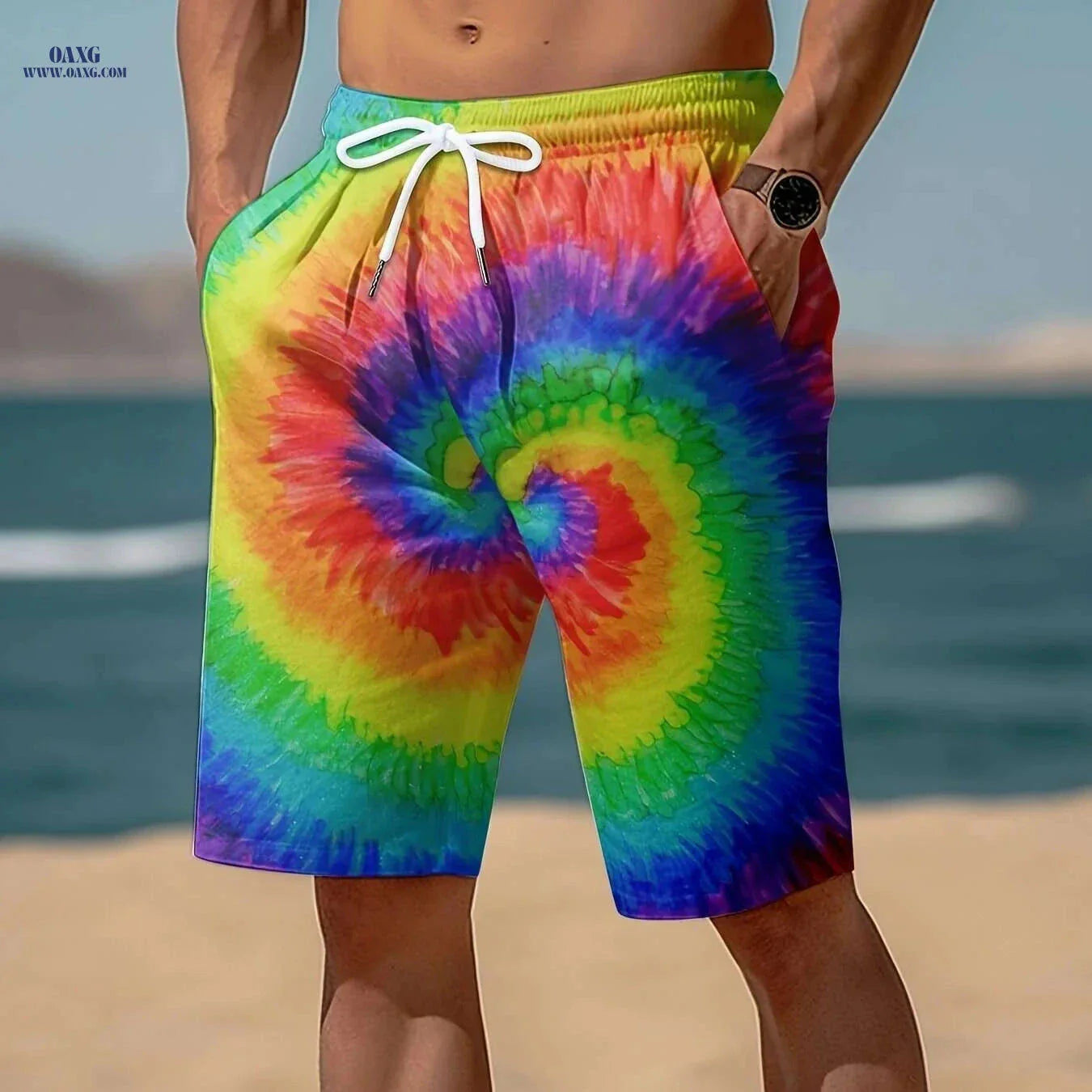 Mens Vibrant Plaid Drawstring Shorts - Breathable Summer Comfort