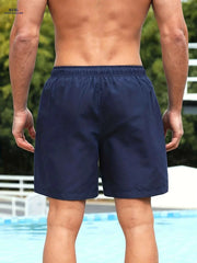 Quick-Dry Men's Beach Shorts - Lightweight Tropical Print for Outdoor Fun