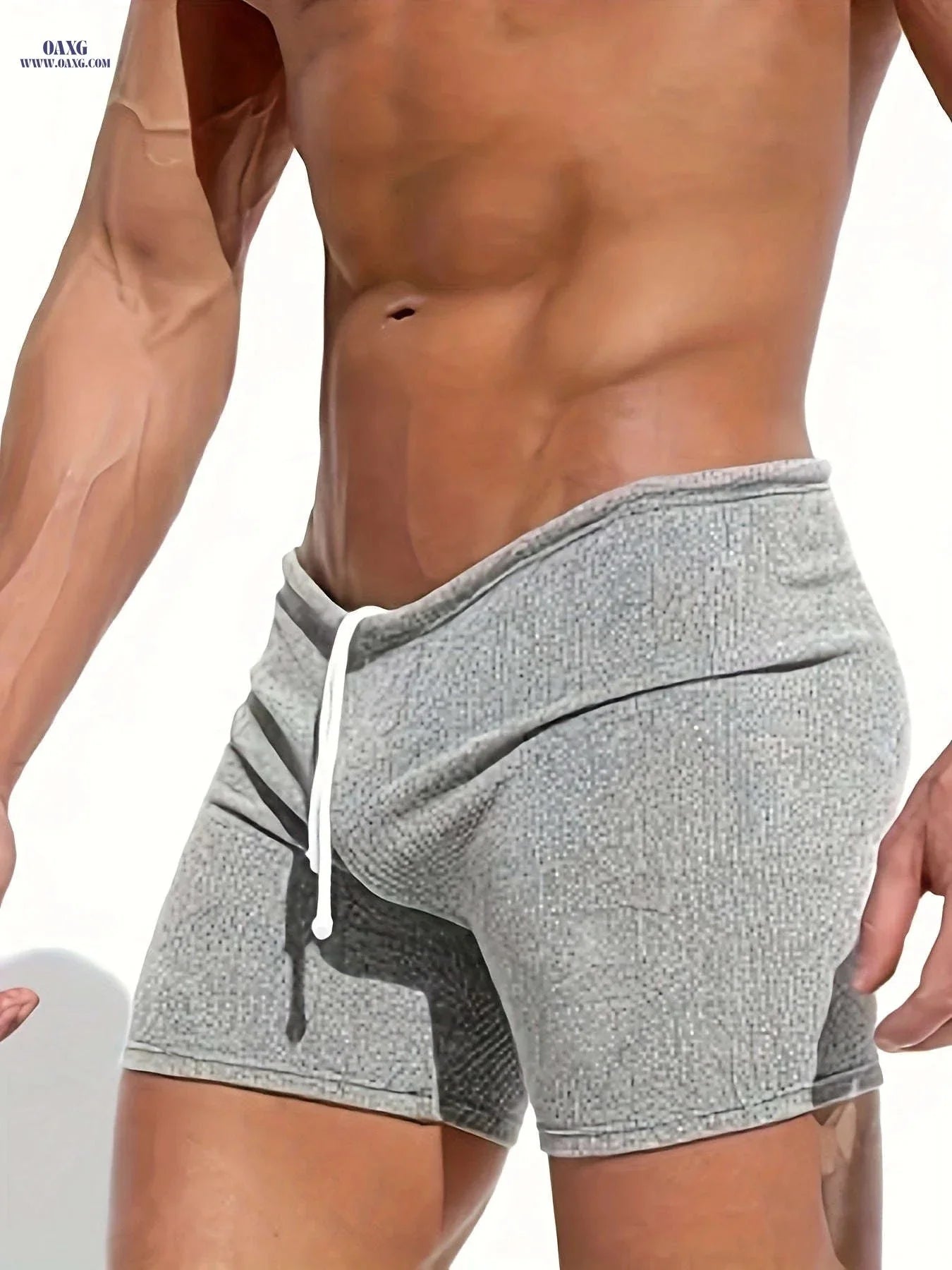 Sleek Men's High-Elasticity Gym Shorts - Solid Black Training Gear