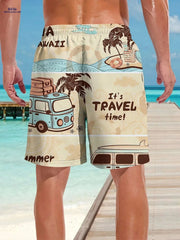 Stylish Hawaiian Beach Shorts for Men - Lightweight & Quick-Dry