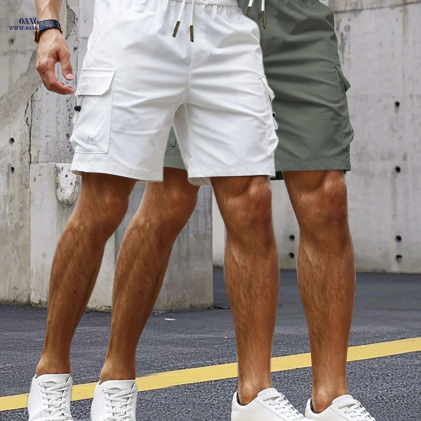Stylish Men's Cargo Shorts - Set of 2 with 3D Pockets