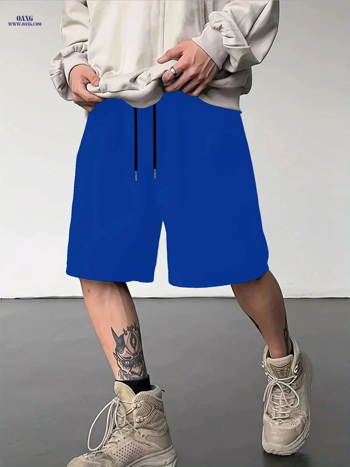Stylish Men's Solid Color Shorts - Casual Drawstring Pocket Design