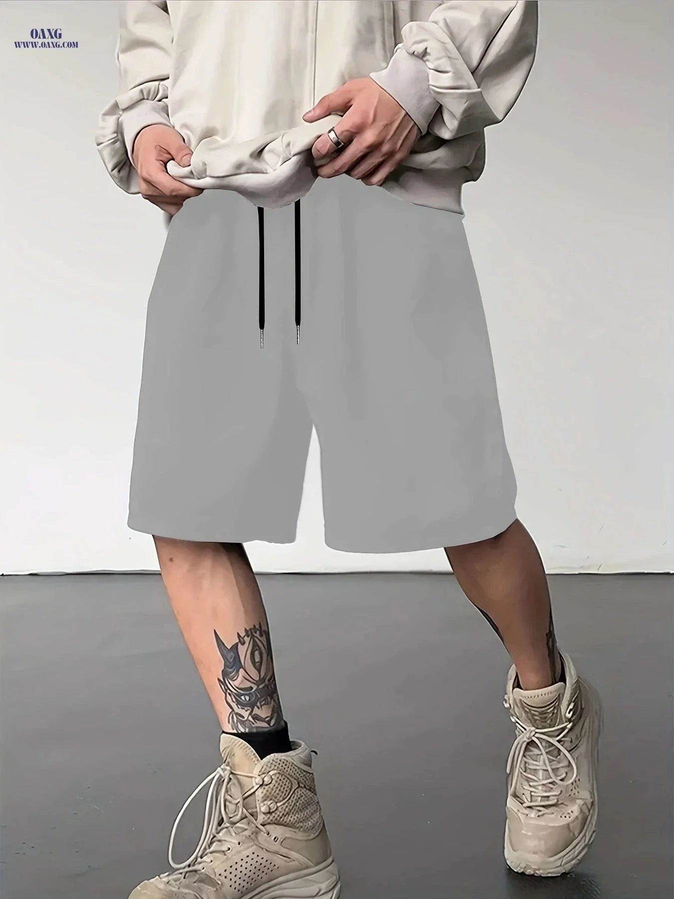 Stylish Men's Solid Color Shorts - Casual Drawstring Pocket Design