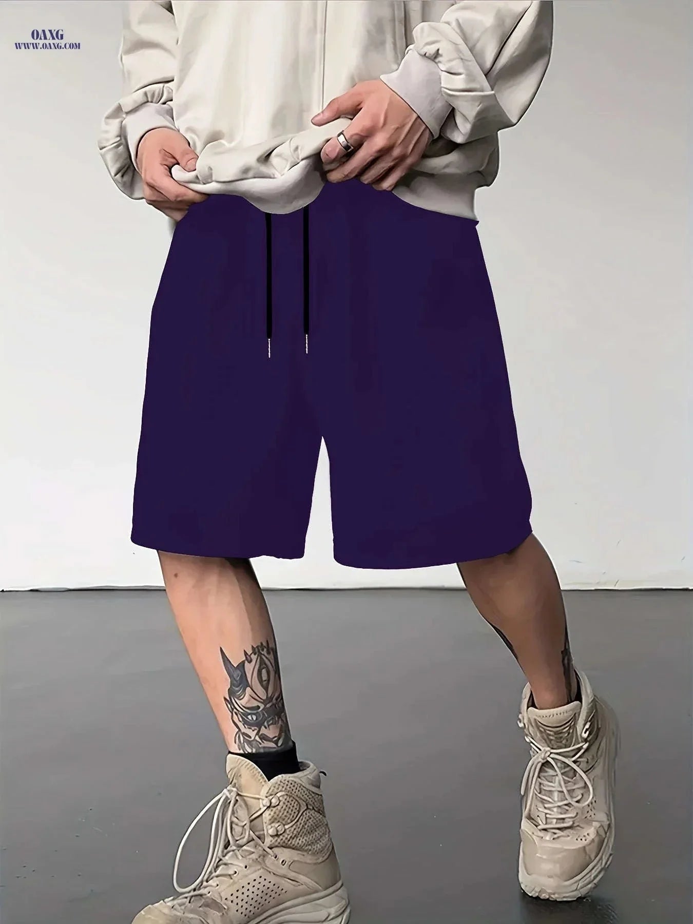 Stylish Men's Solid Color Shorts - Casual Drawstring Pocket Design