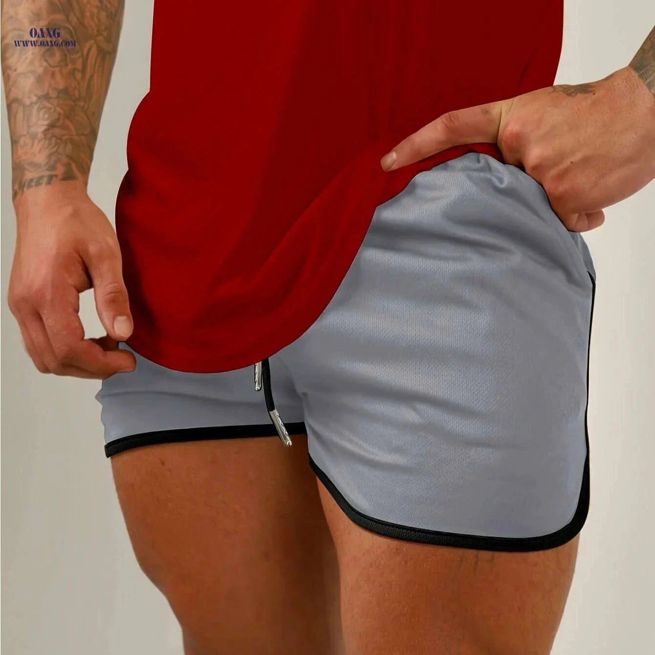 Summer Breathable Mesh Men's Shorts - Slim Fit Running & Fitness