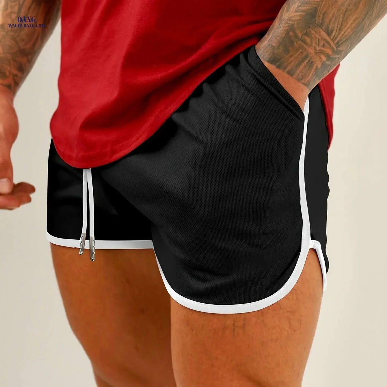 Summer Breathable Mesh Men's Shorts - Slim Fit Running & Fitness