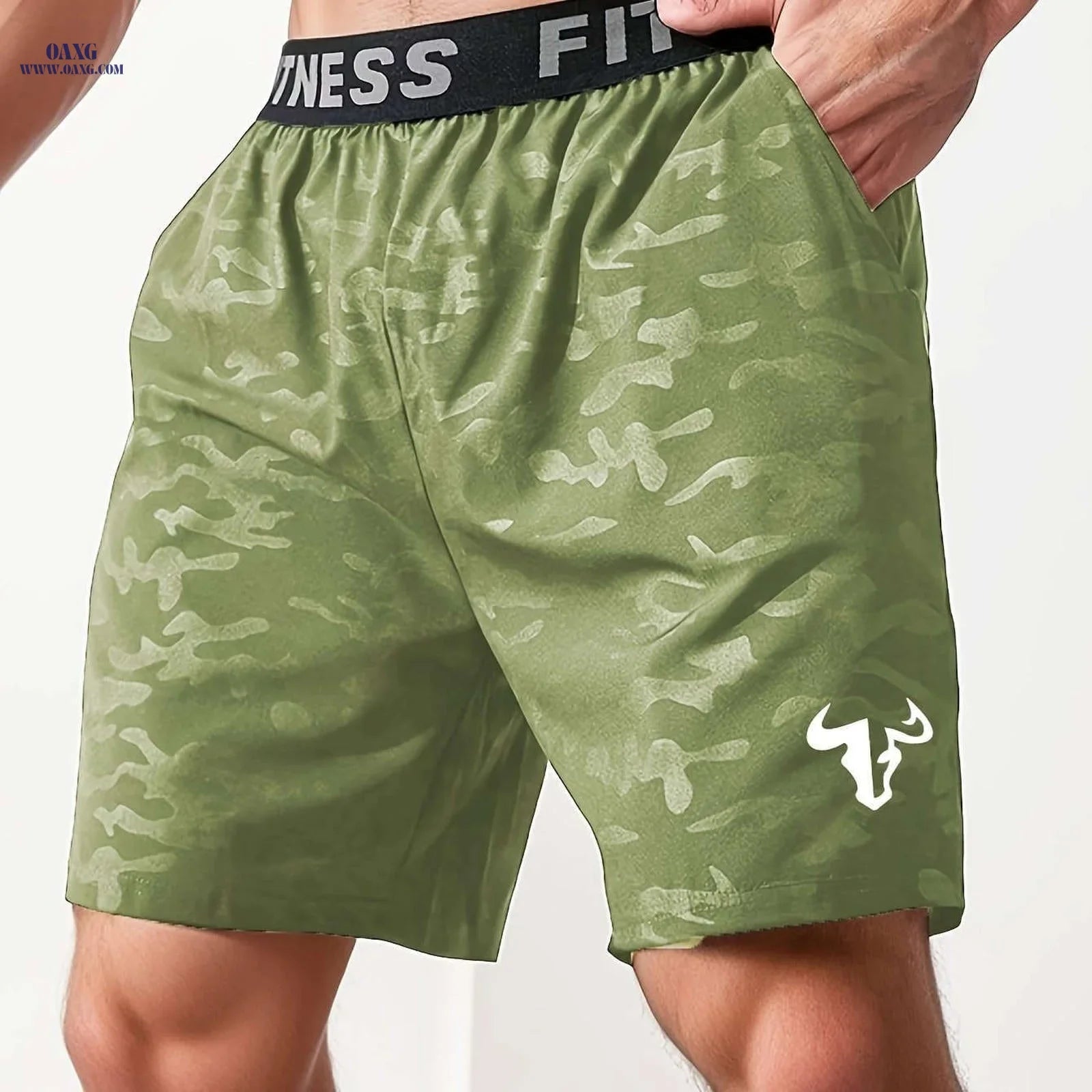 Summer Bull Print Casual Shorts - Men's Sports All-Over Print