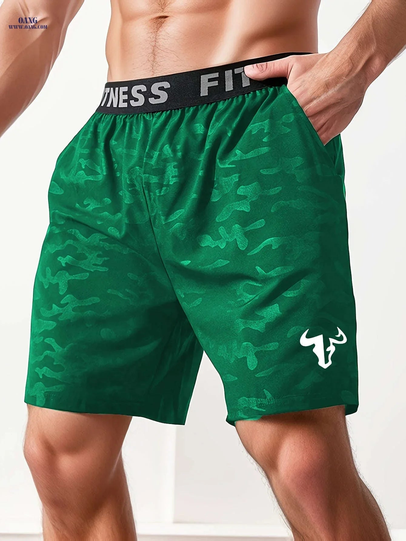 Summer Bull Print Casual Shorts - Men's Sports All-Over Print
