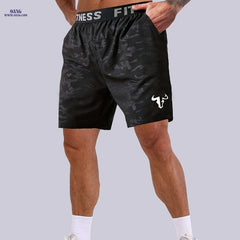 Summer Bull Print Casual Shorts - Men's Sports All-Over Print