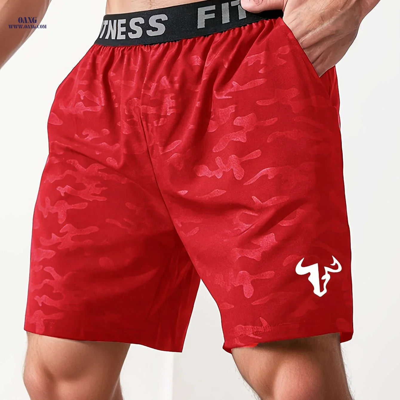 Summer Bull Print Casual Shorts - Men's Sports All-Over Print