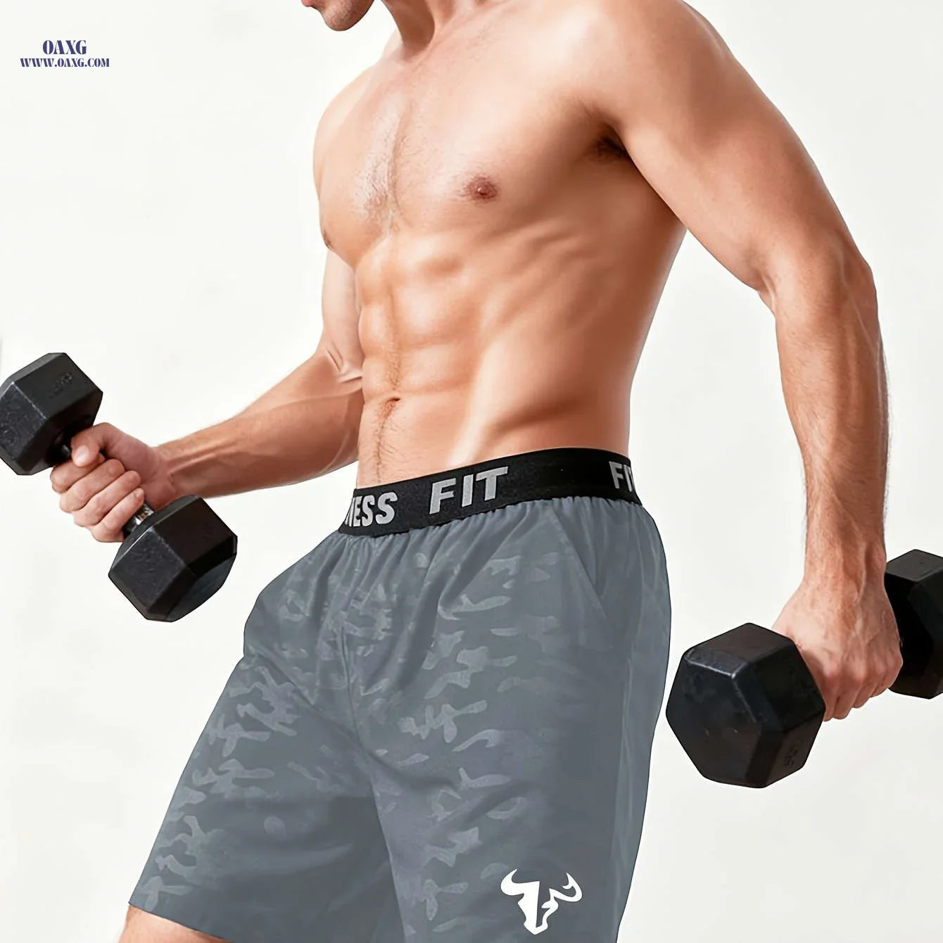 Summer Bull Print Casual Shorts - Men's Sports All-Over Print