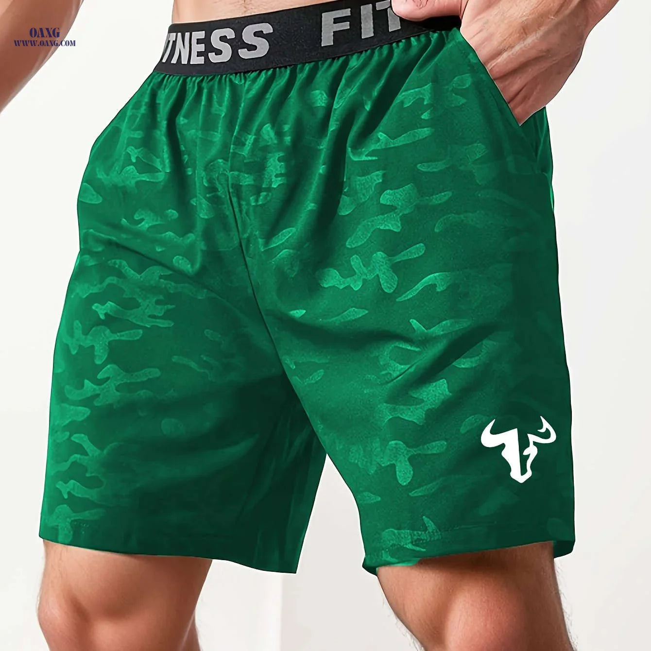 Summer Bull Print Casual Shorts - Men's Sports All-Over Print