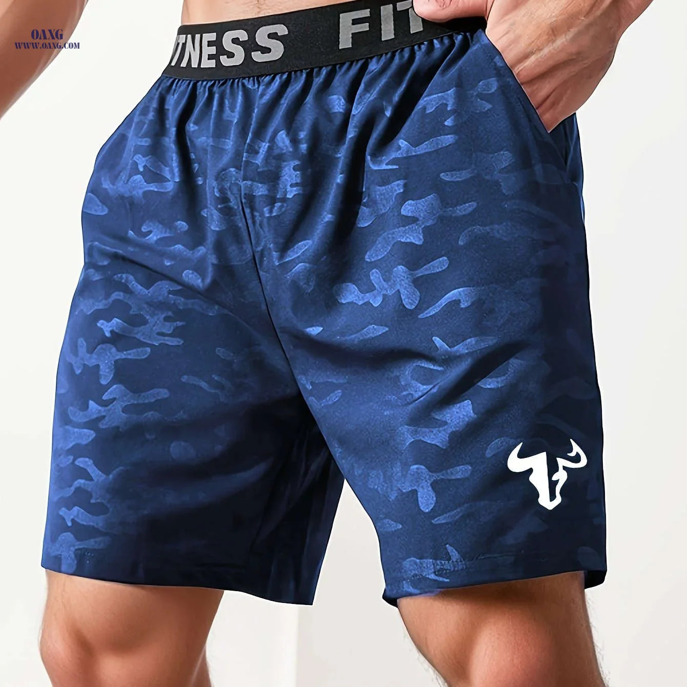 Summer Bull Print Casual Shorts - Men's Sports All-Over Print