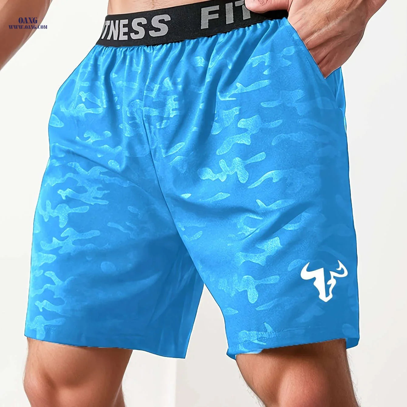 Summer Bull Print Casual Shorts - Men's Sports All-Over Print