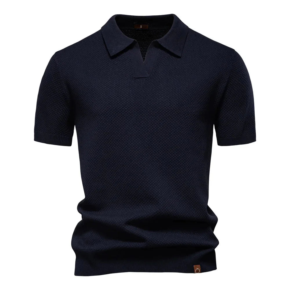 Summer High Quality Pineapple Pattern Polo Shirt Men Business Seagull Collar Men's Short Sleeve Sweater Polo