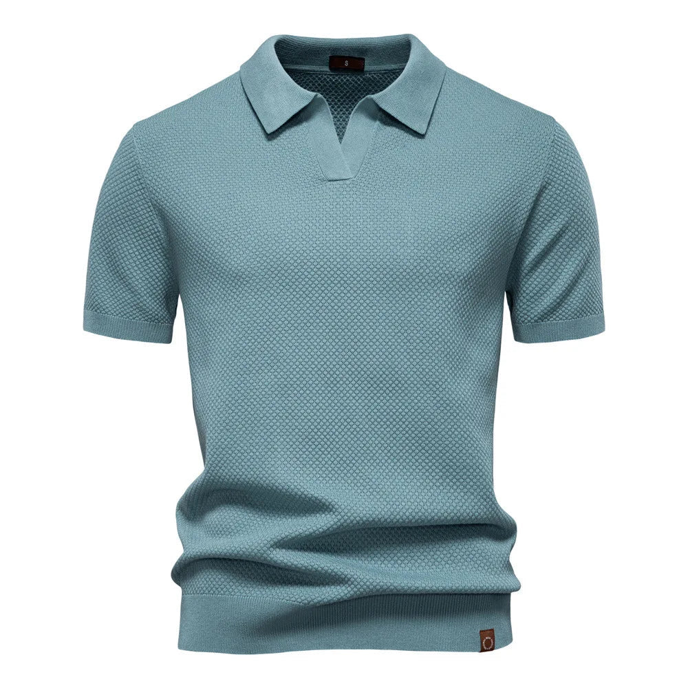 Summer High Quality Pineapple Pattern Polo Shirt Men Business Seagull Collar Men's Short Sleeve Sweater Polo