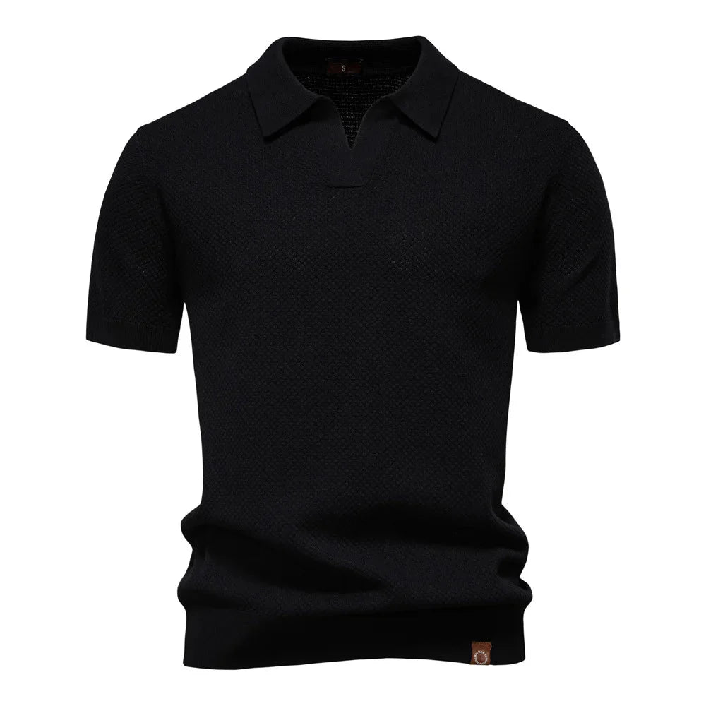 Summer High Quality Pineapple Pattern Polo Shirt Men Business Seagull Collar Men's Short Sleeve Sweater Polo