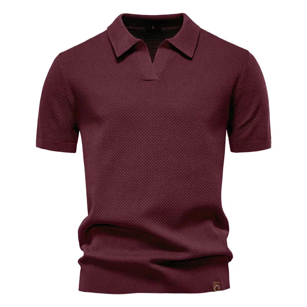 Summer High Quality Pineapple Pattern Polo Shirt Men Business Seagull Collar Men's Short Sleeve Sweater Polo