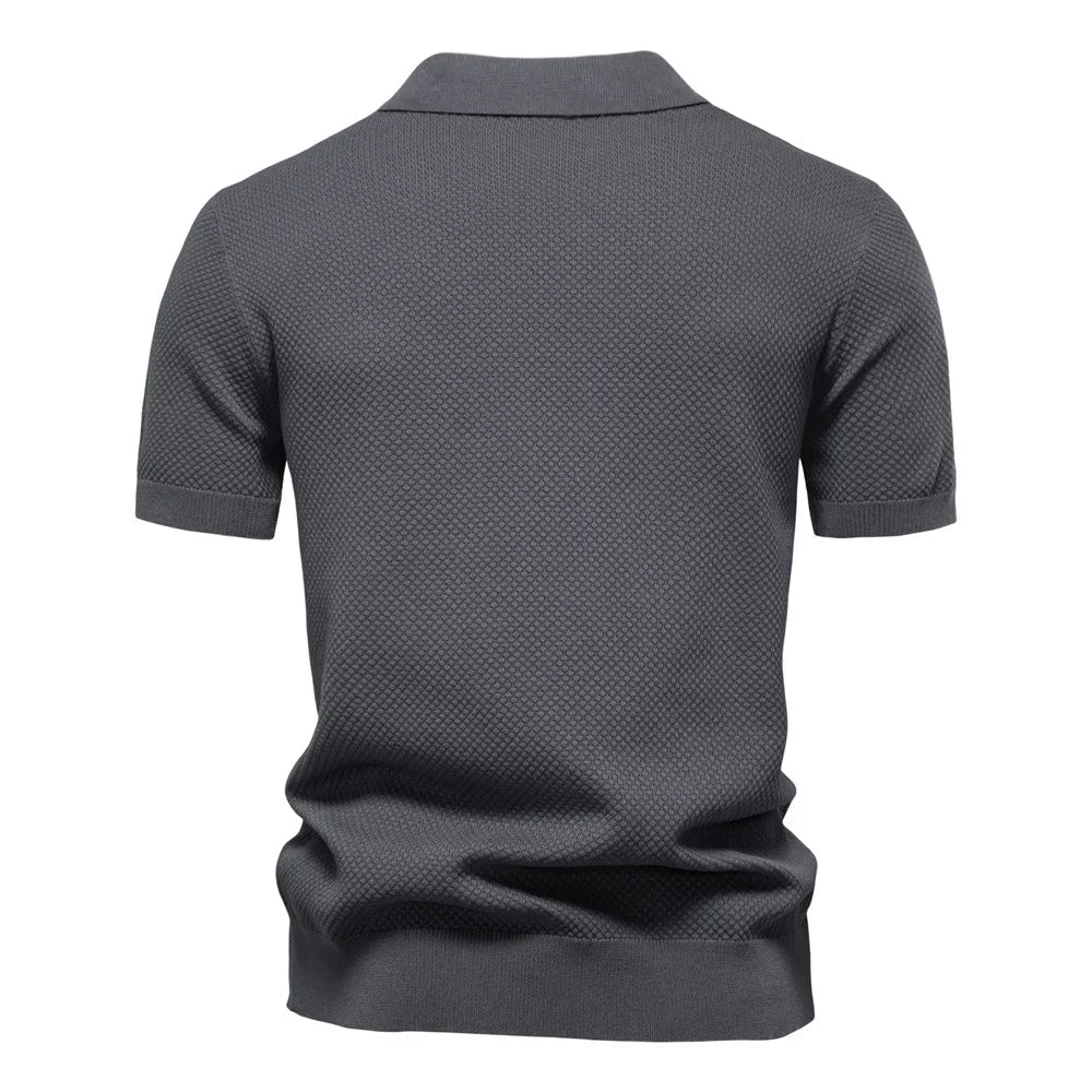 Summer High Quality Pineapple Pattern Polo Shirt Men Business Seagull Collar Men's Short Sleeve Sweater Polo
