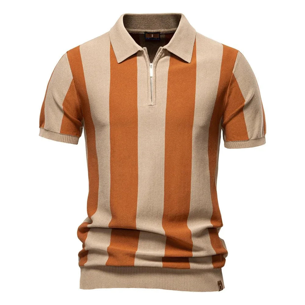 Summer New Breathable Fleece Lapel Short Sleeve Solid Men's for Shirt
