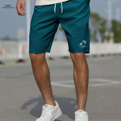 Summer Printed Knee-Length Pants - Men's Versatile Slim-Fit Shorts