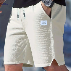 Textured Men's Casual Shorts - Lightweight, Breathable Beach Pants