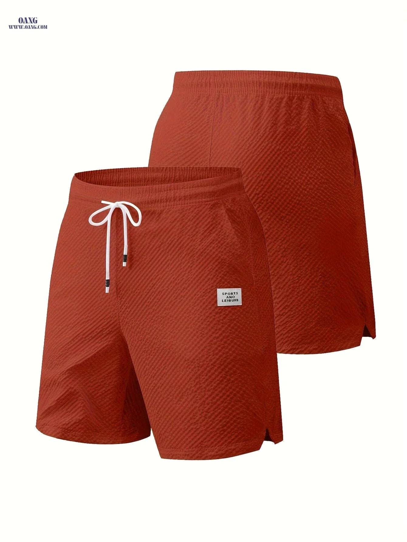 Textured Men's Casual Shorts - Lightweight, Breathable Beach Pants